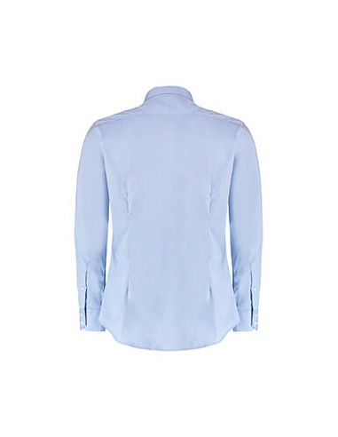 KUS-KK182-Mens Slim Fit Stretch Oxford Shirt Long Sleeve